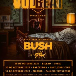 Volbeat visitaran nuestro pais acompañados por Bush y Witch Fever